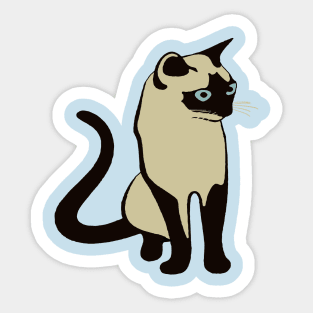 Traditional Thai Cat Minimalist Vector Design Sticker